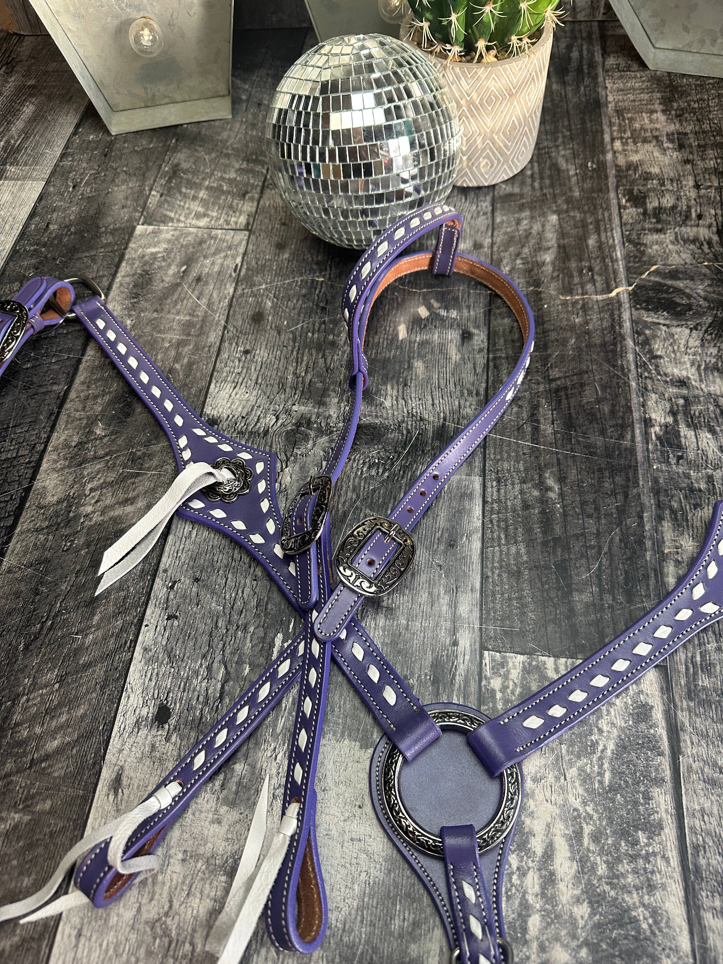 Buckstitchin’ Beauty Purple Tack Set
