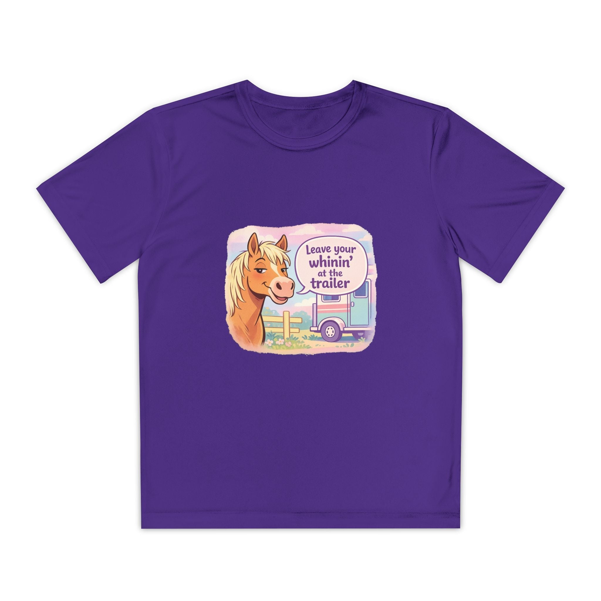 "Leave Your Whinin' at the Trailer" Girls Moisture-wicking Sport T-shirt