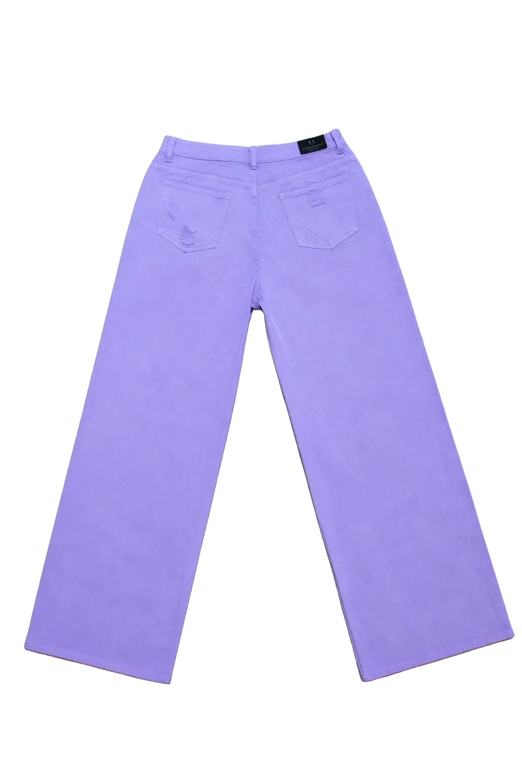 Easter Purple Spring Patch High Waist Distressed Wide Leg Baggy Jeans