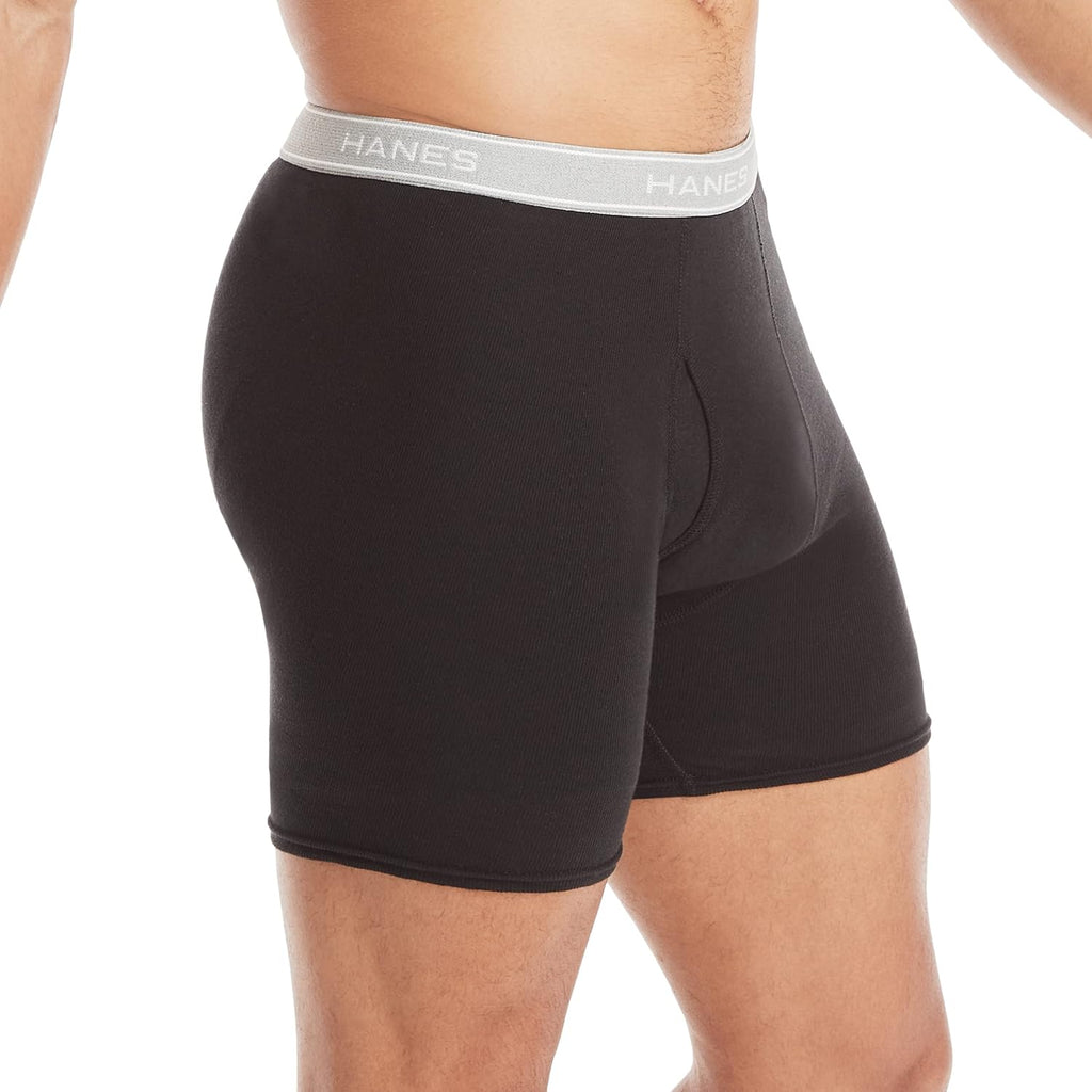 Hanes mens Underwear Boxer Briefs Pack, Cool & Breathable Cotton Moisture-wicking Underwear for Men, No Ride Up