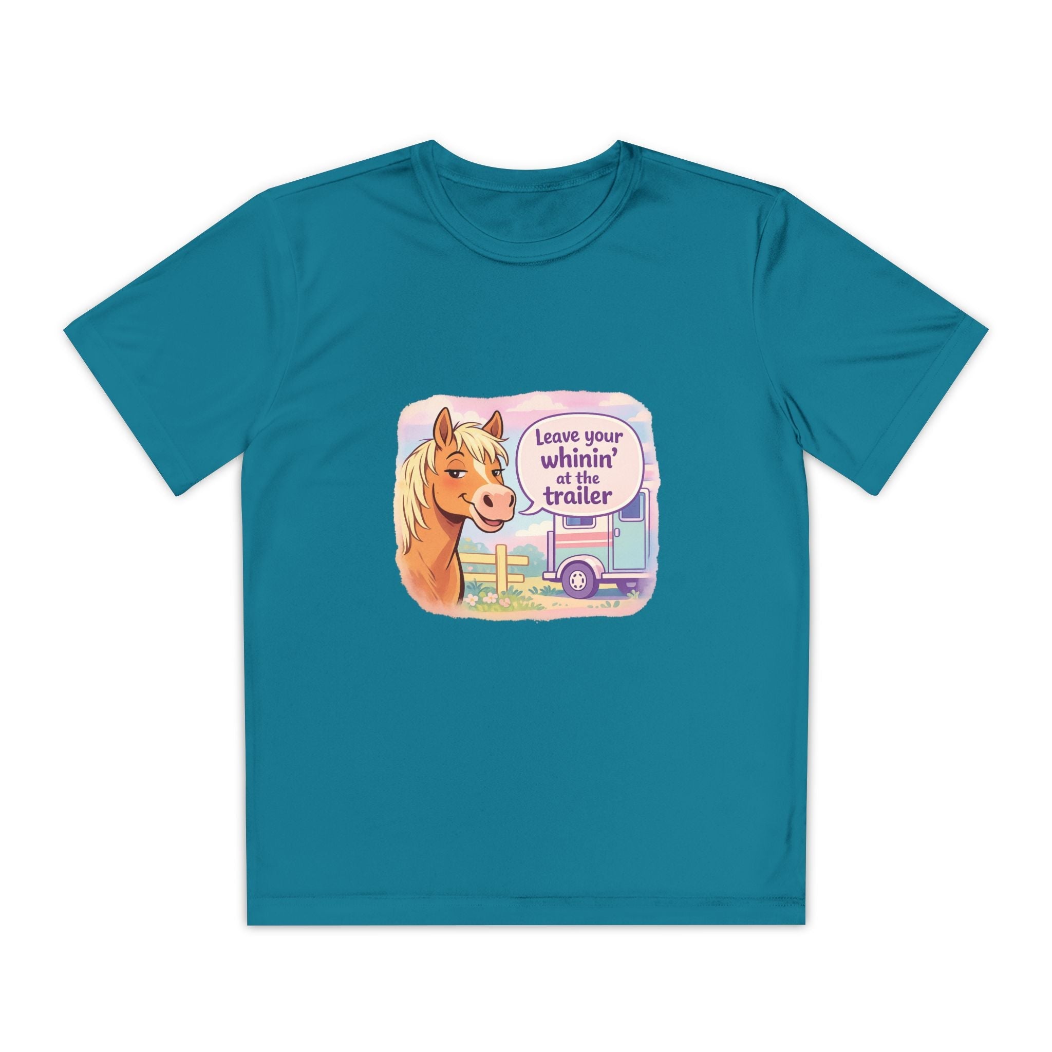 "Leave Your Whinin' at the Trailer" Girls Moisture-wicking Sport T-shirt