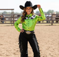 Smokin' Spades Western Pearl Snap Girls Rodeo Shirt