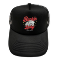 Buckin Lucky Checkered Mesh Trucker Hat