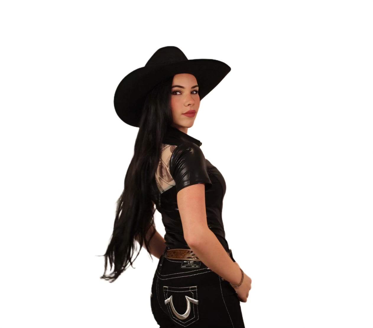Entry Fees Mesh Yoke Jackpot Pearl Snap Shirt