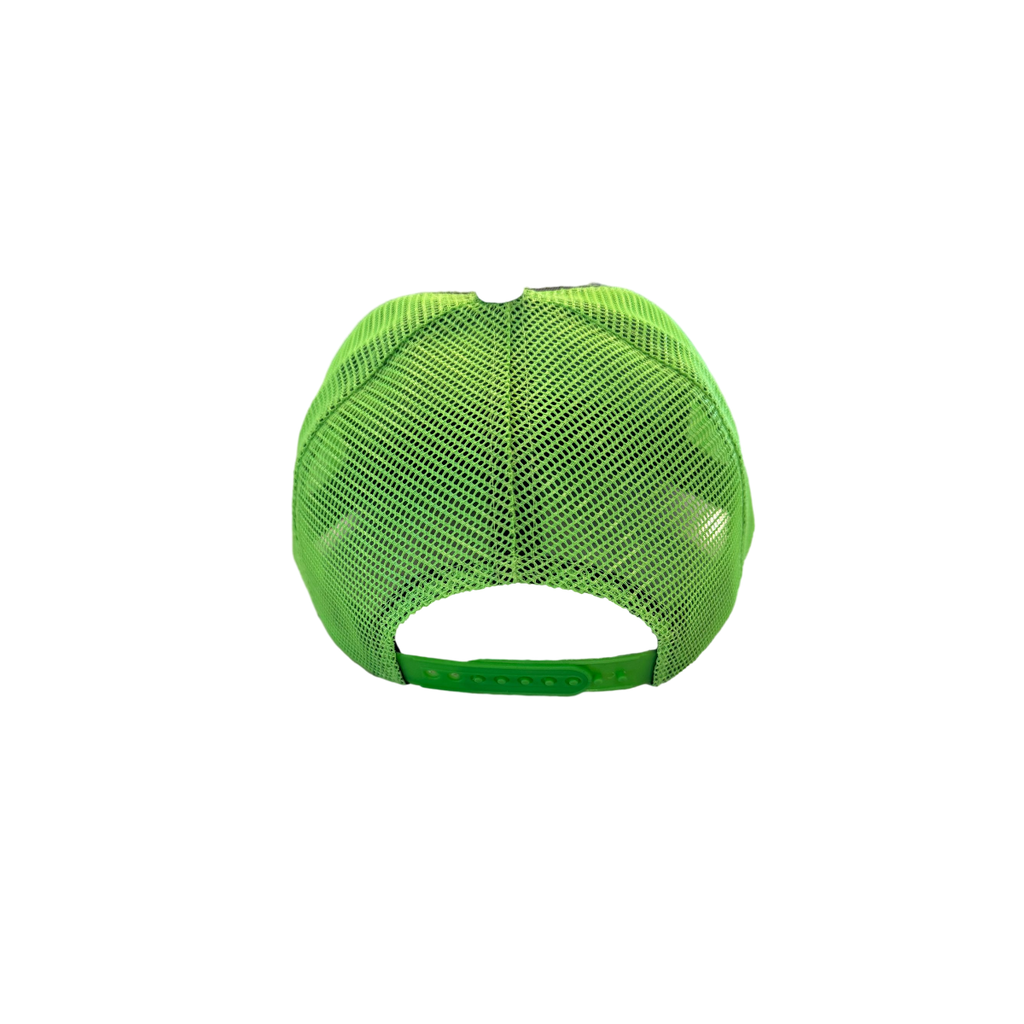 Neon Spur Emblem Lime and Gray Trucker Hat