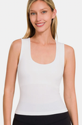 Cropped Lined Seamless Tank