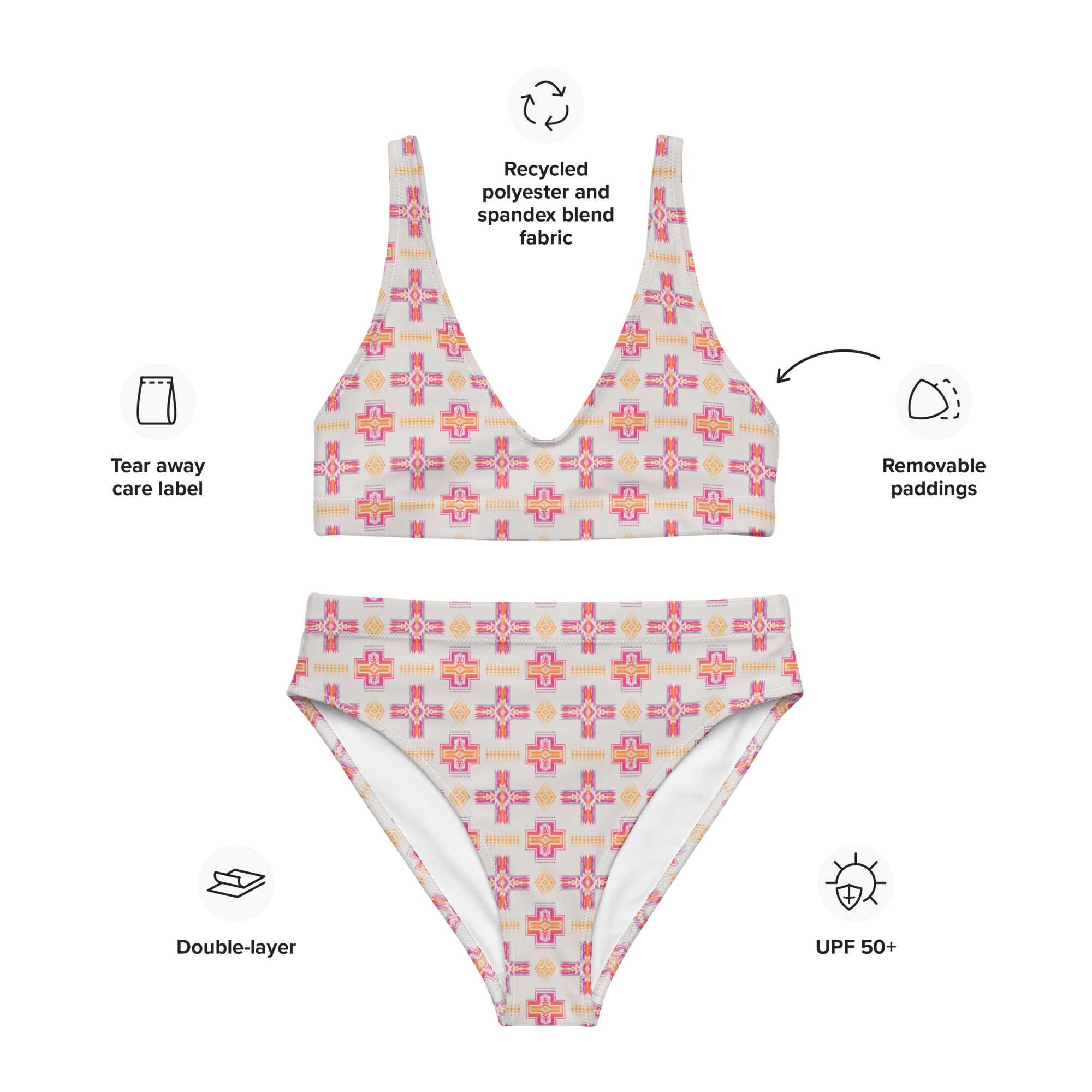 Aztec Trail High-waisted Bikini